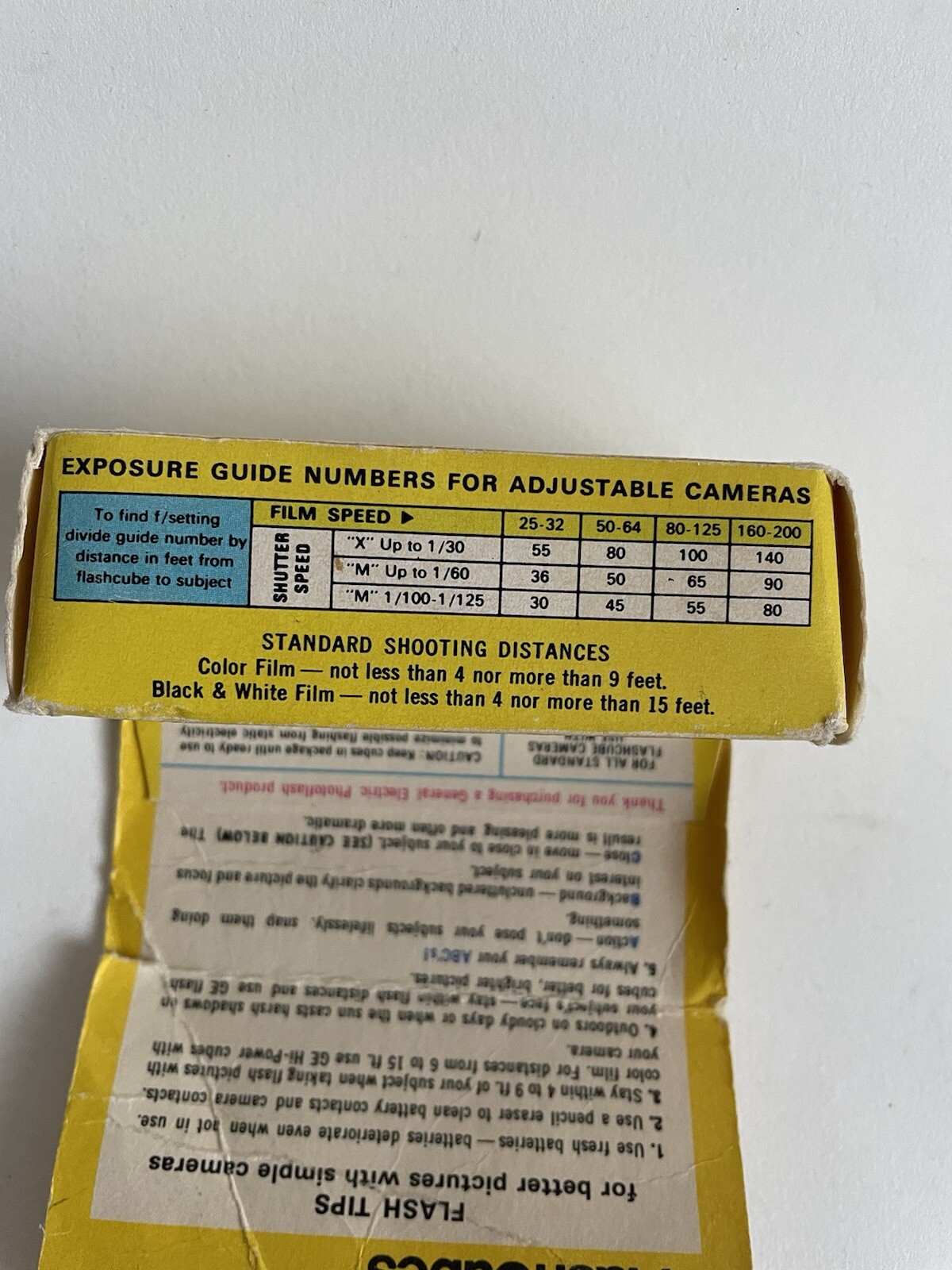 GE Flash Cubes New Old Stock 3 Cubes in 1 Box 12 Flashes