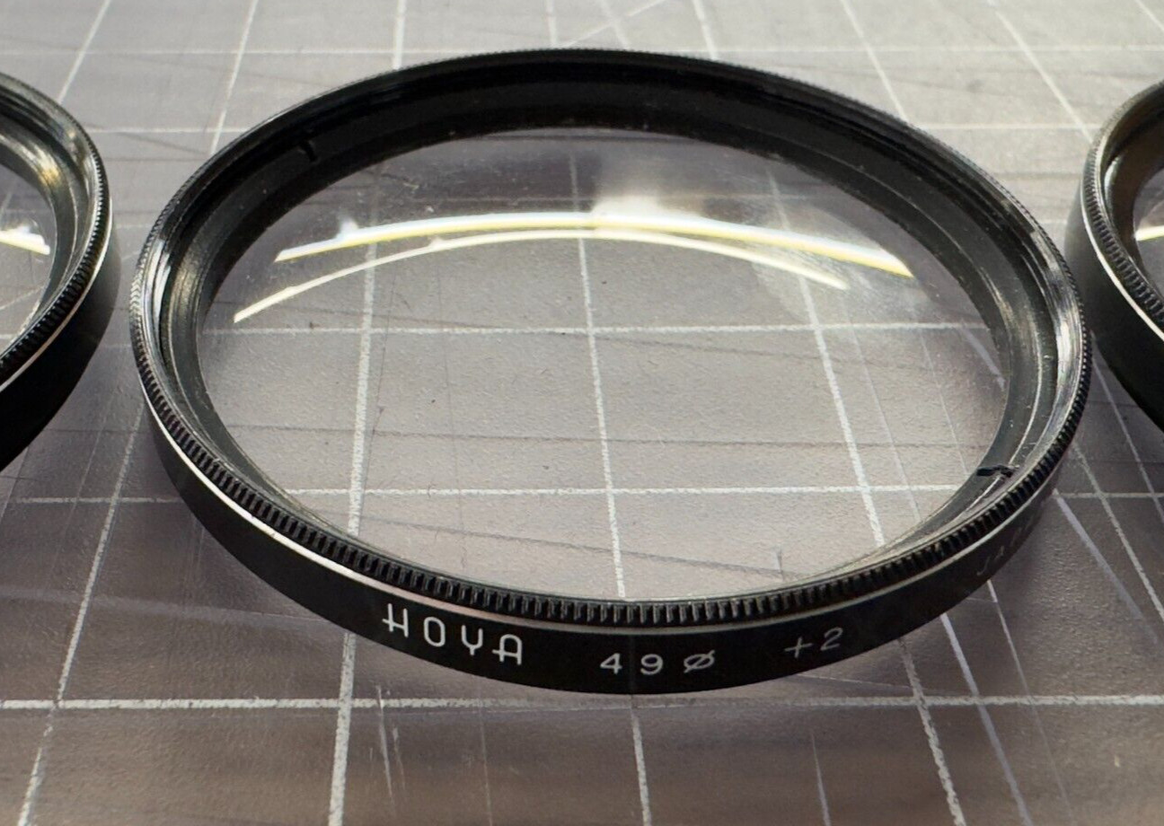 Hoya Close-Up Lens Filter Kit Set 49mm 49.0s +1 +2 +3 – With Case