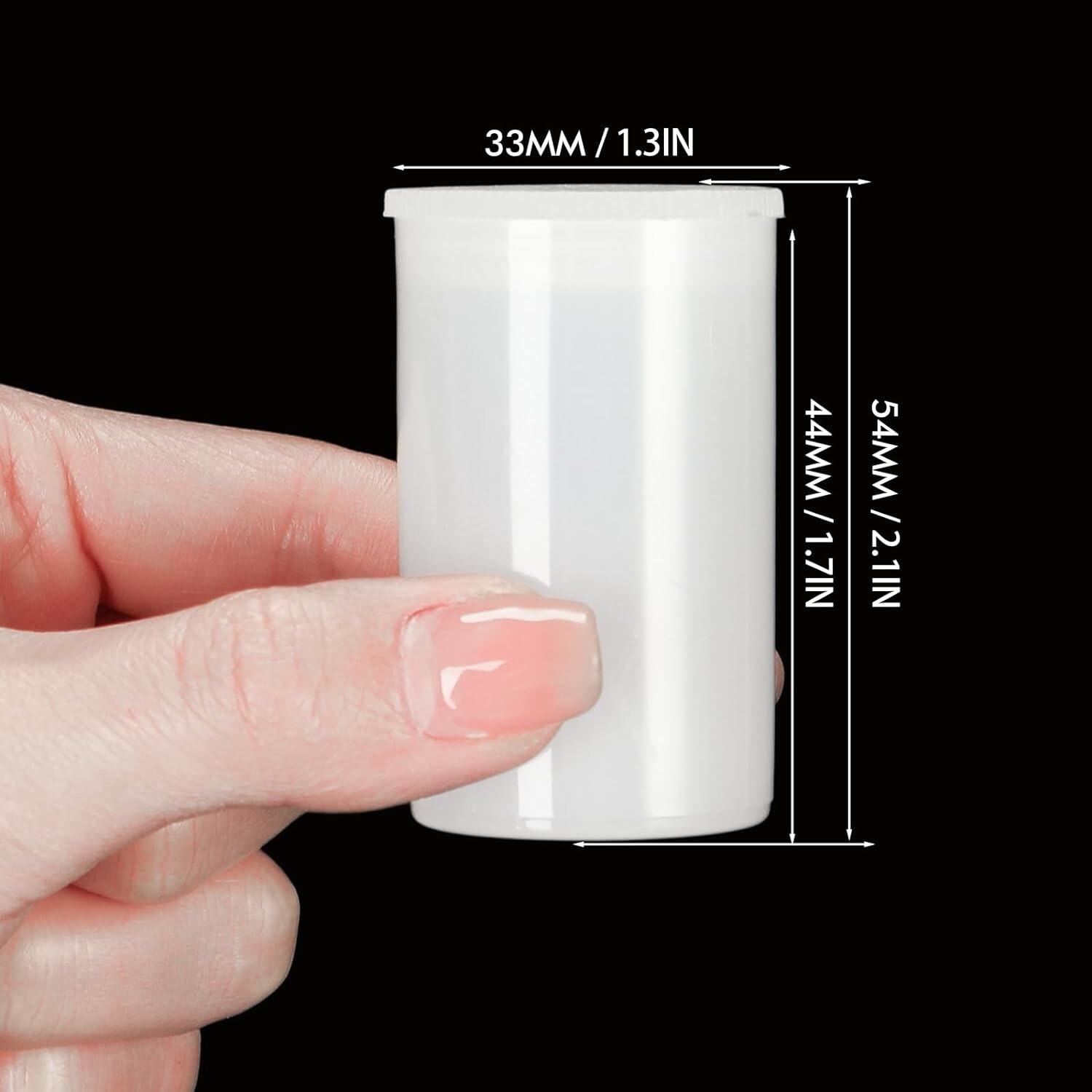 200 Pieces White Plastic Film Canister Holder 35 Mm Empty Camera Reel Containers