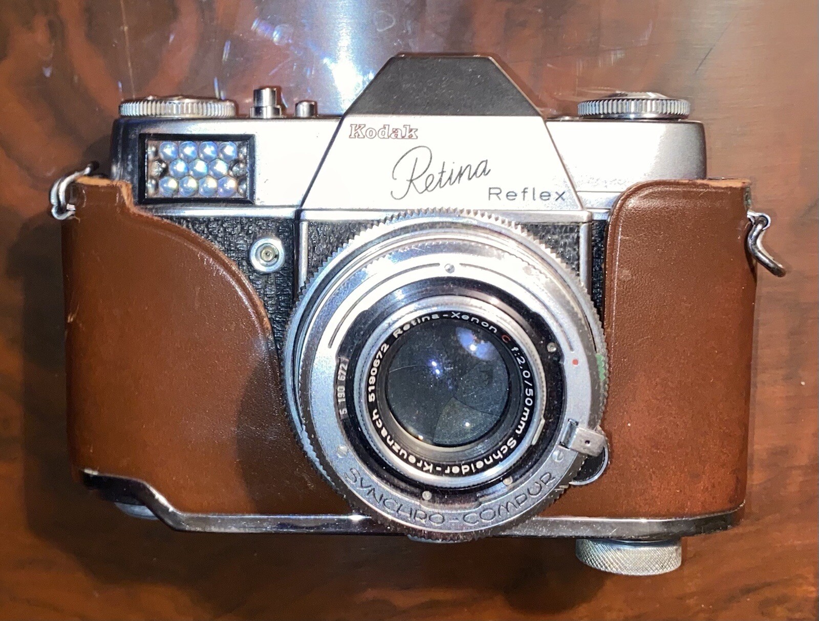 Vintage CAMERA EQUIPMENT KODAK RETINA REFLEX With Leather Case Untested