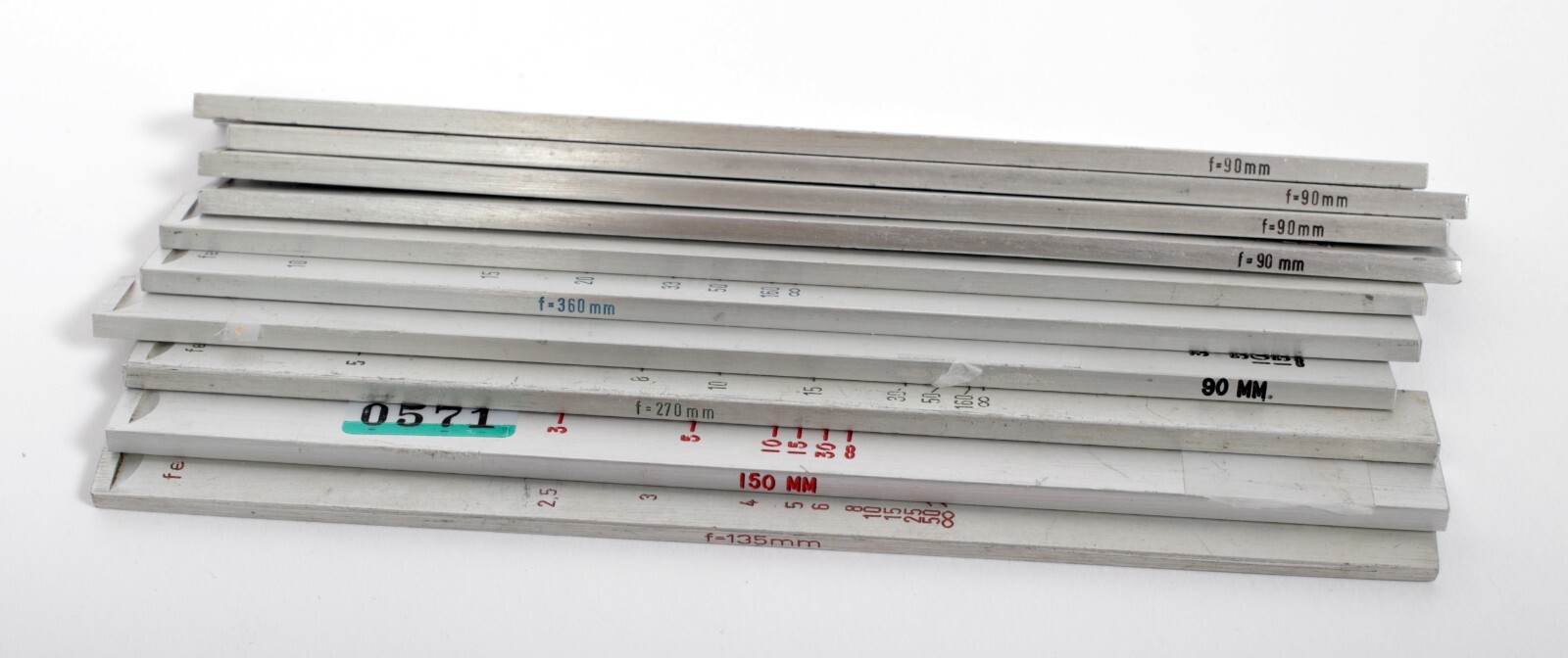 Lot of 10 Linhof technika III IV V metal distance scales #0571