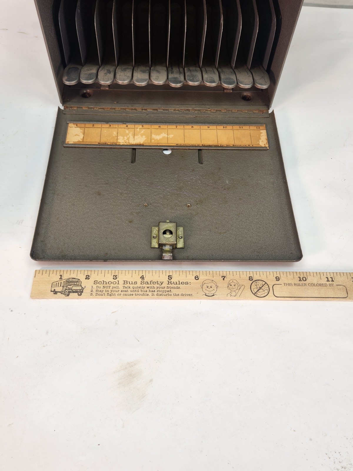 Brumberger Vtg 12 Reel 8mm Film Storage Case Metal For 8mm Movies 1950’s 60’s
