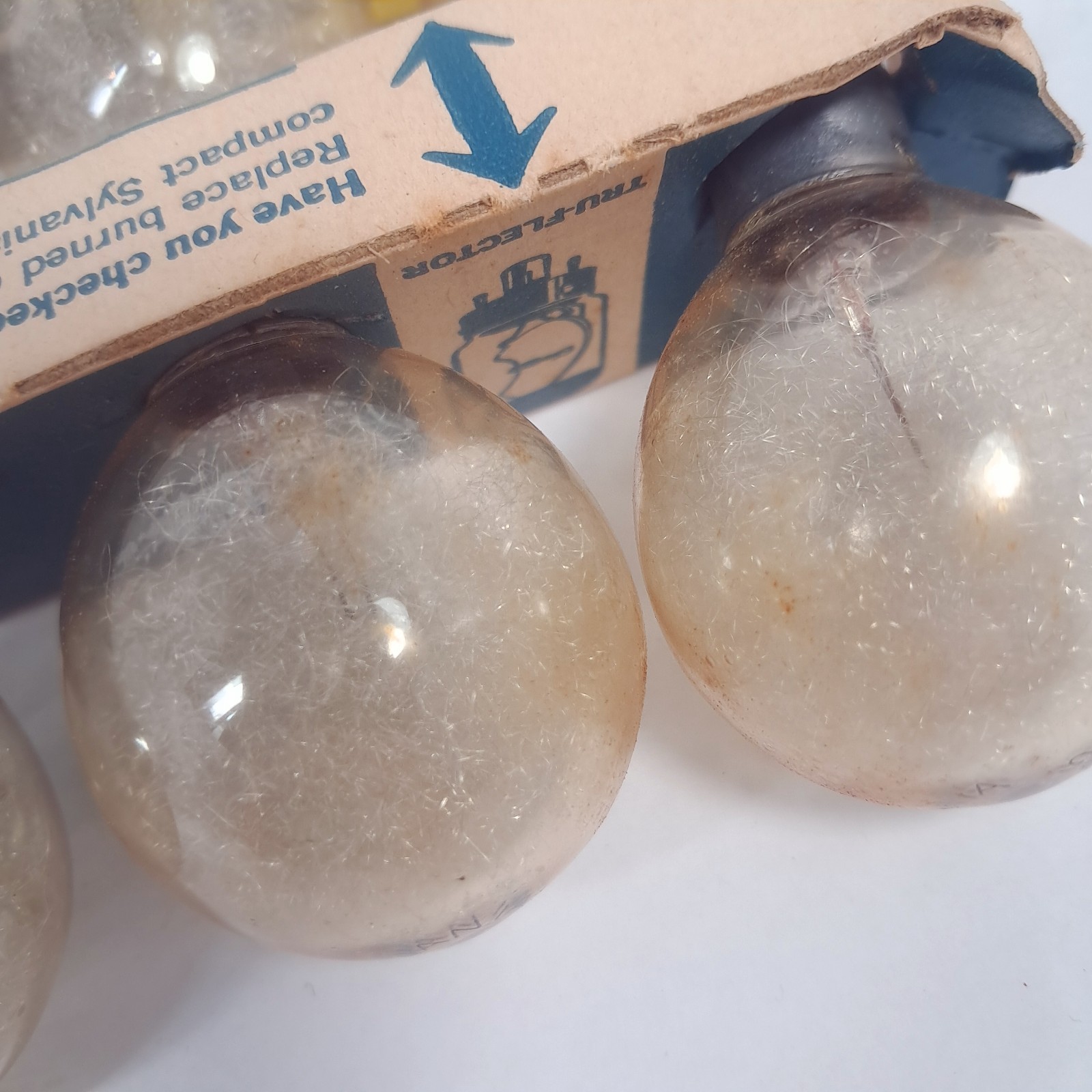 Vintage Sylvania Flashbulbs Blue Dot Press 25 P25 clear camera box set 12