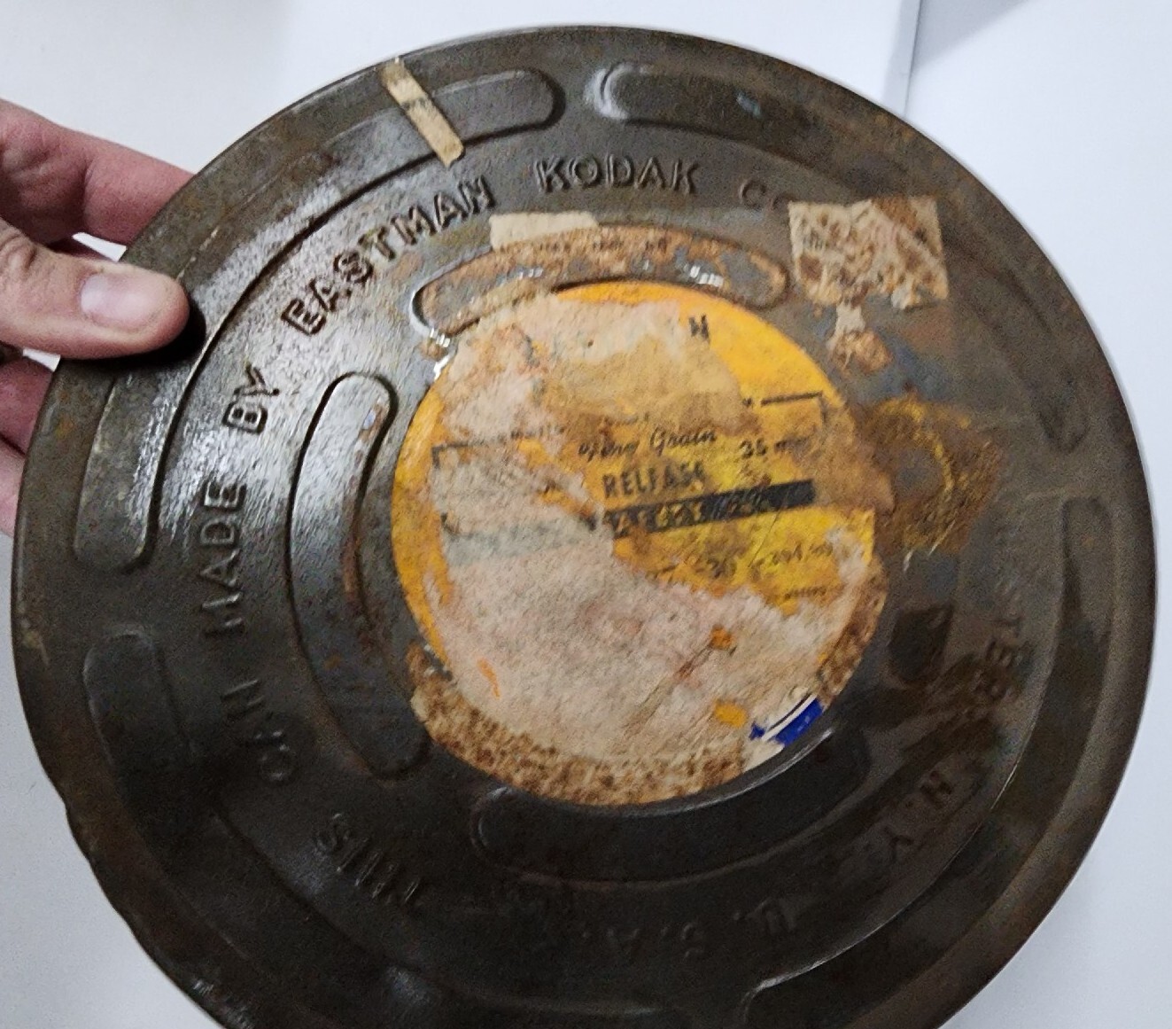Vintage Eastman Kodak CFR Rochester, NY Movie Film Can Tin Canister 10″