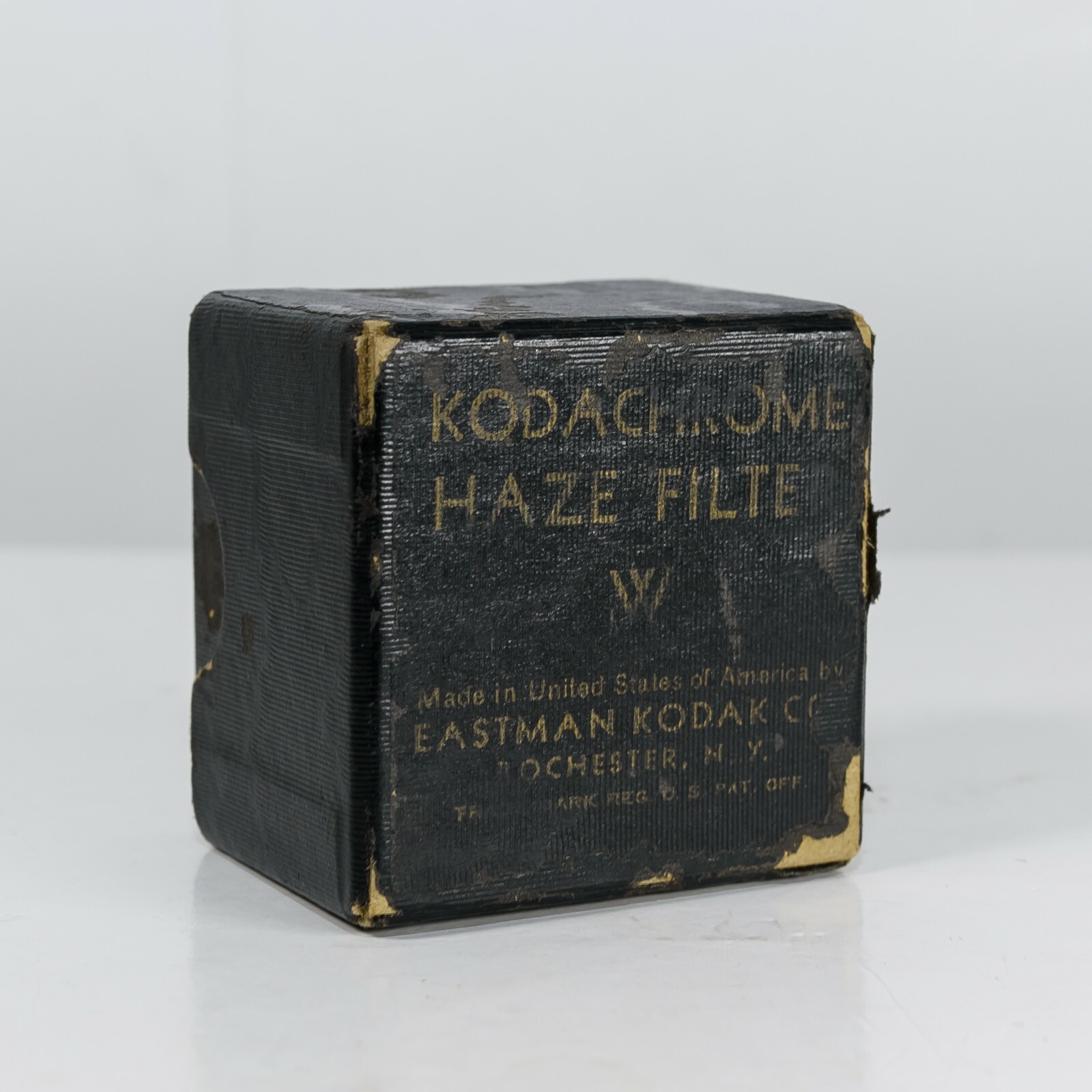 Early Kodak Empty Blue Fabric Covered Box for Kodachrome Haze Filter “W”