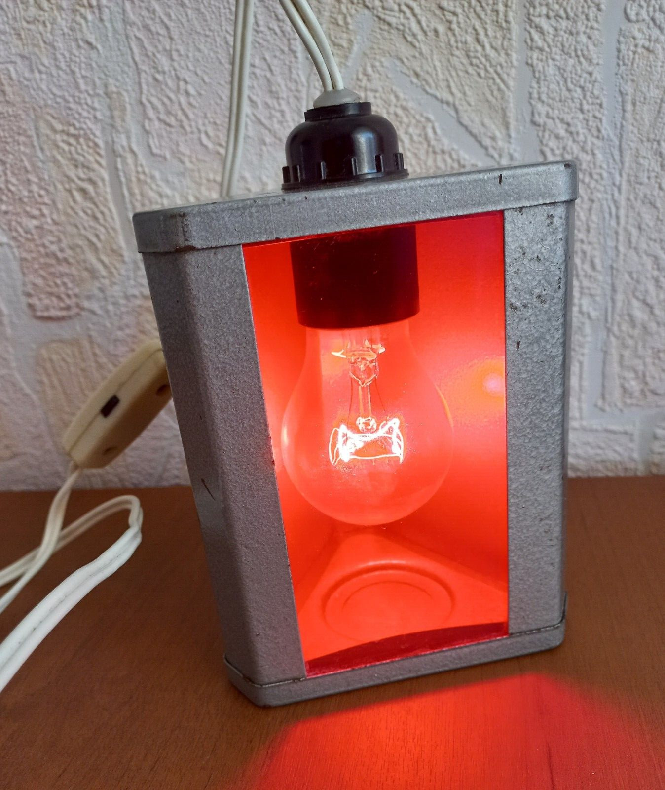 Soviet Vintage Red Lantern for Photo Printing 1980s USSR antique