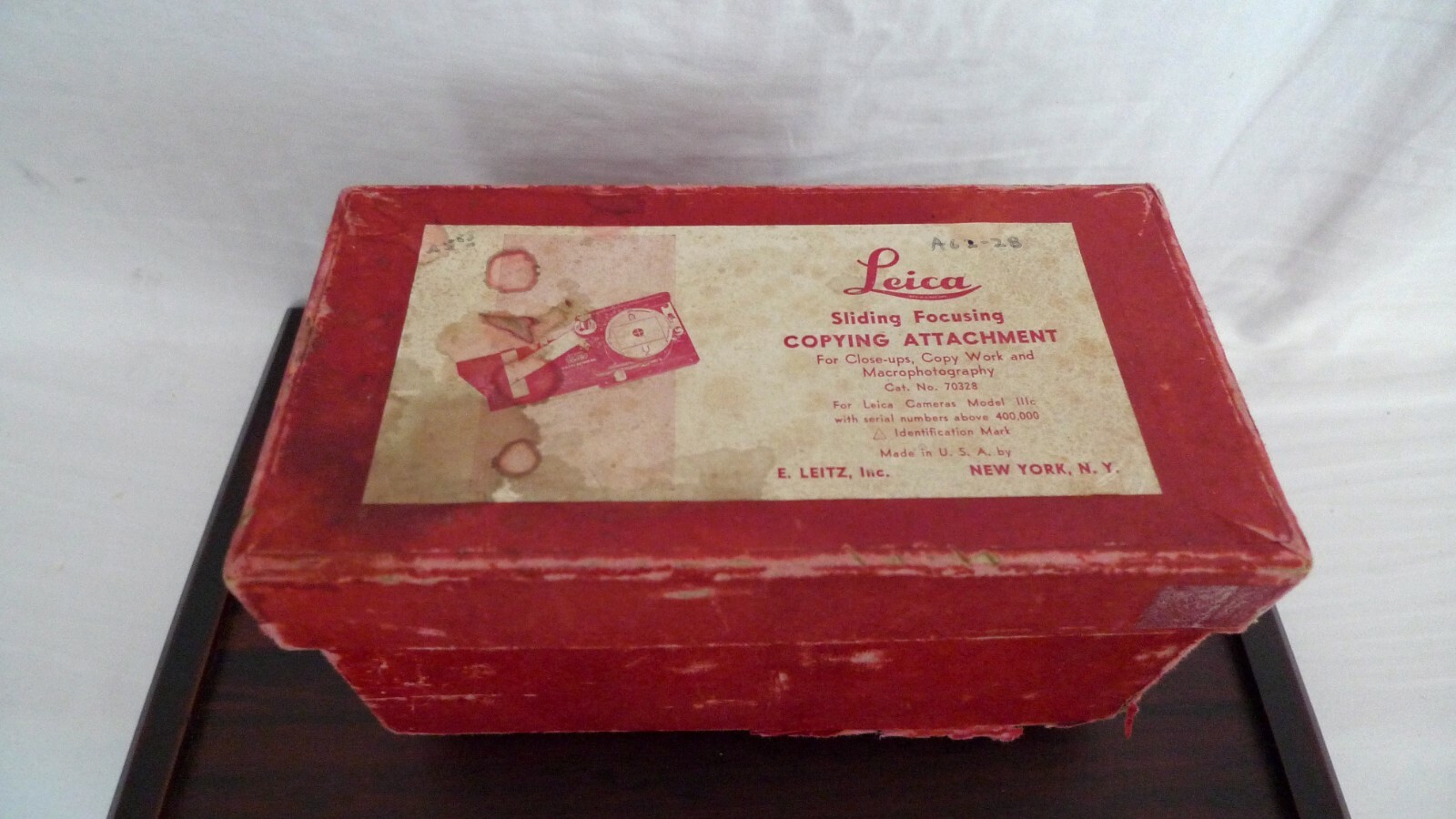 Vintage Leica Sliding Focusing Copying Attachment – Wood & Acrylic Display Case