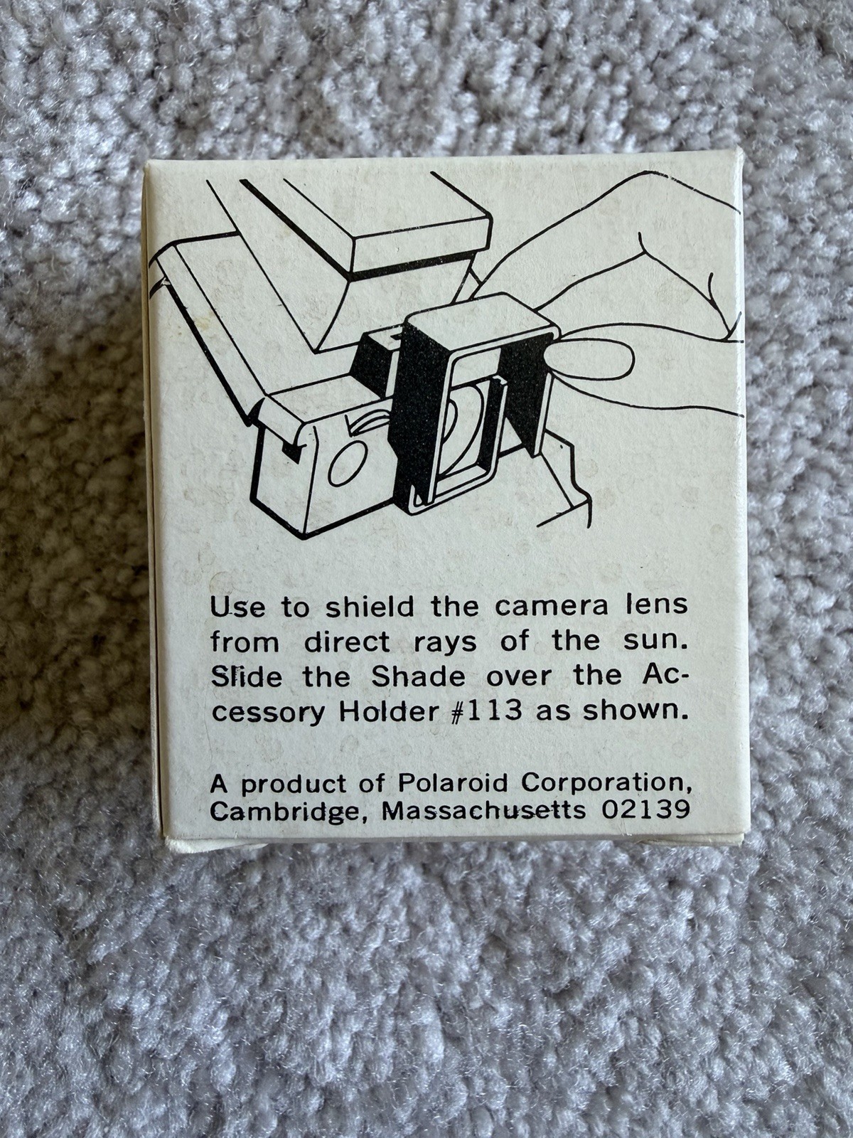 Polaroid SX-70 Instant Film Camera Accessory # 120 Lens Shade w/Original Box