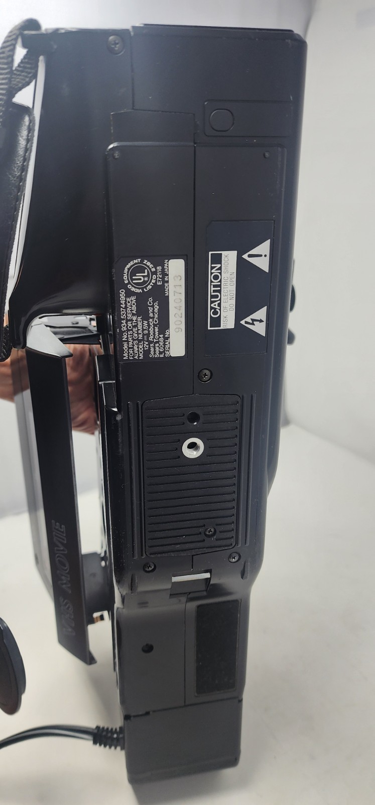 Vintage Sears VHS Camcorder Movie Camera Model 934.53744950 Japan w/ Hard Case