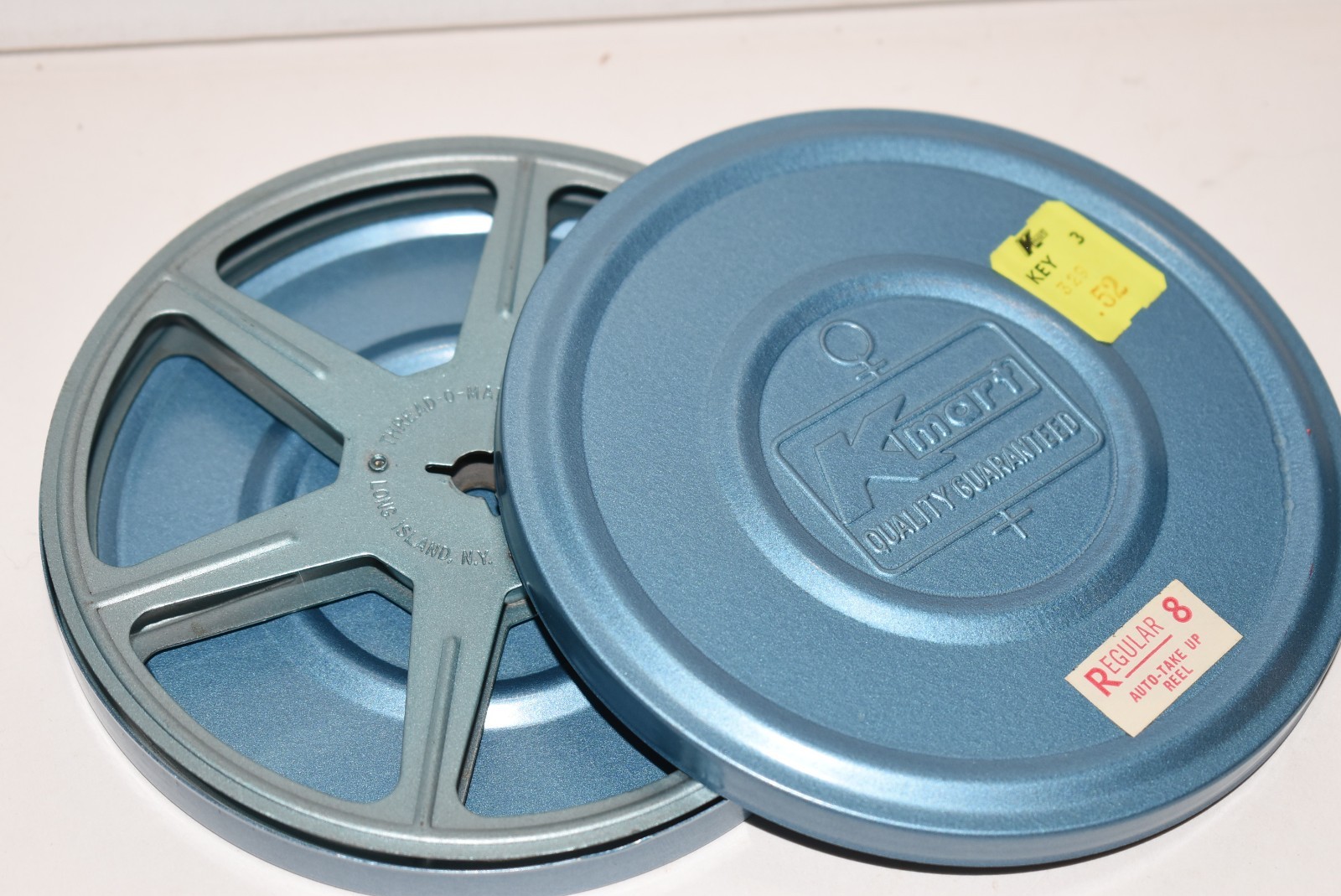 Vintage Kmart 8mm 200 Ft 5 Inches Metal Movie Reel with Metal Case
