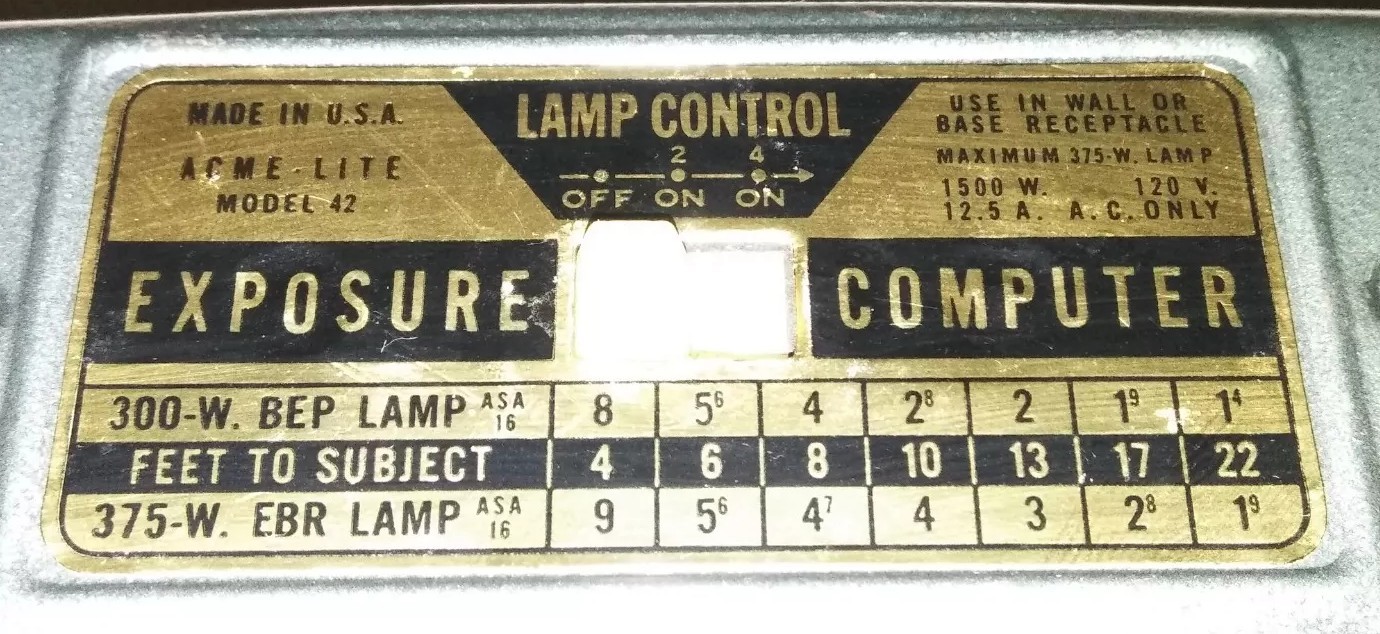 Vintage Original Acme Lite Mov-E-Lite 4 Light Bar Chicago Works