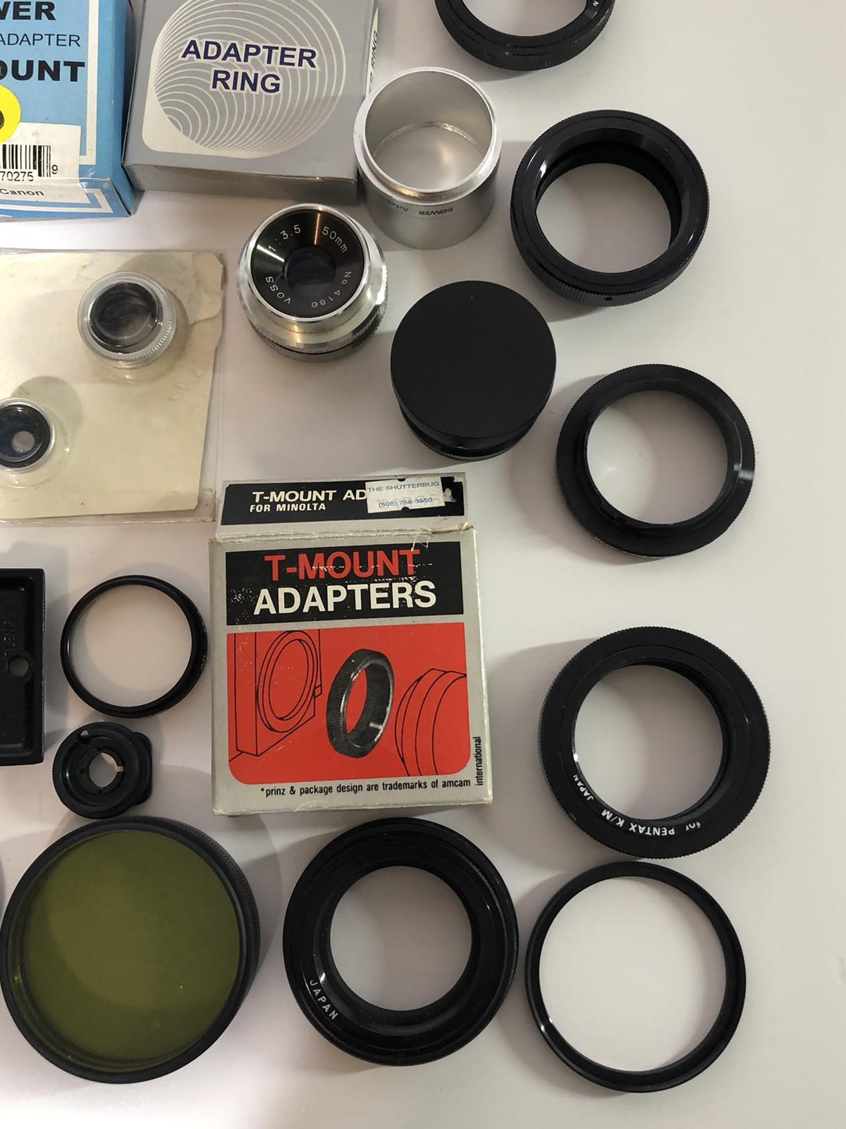 VTG Lot T Mount Camera Lens Adapter Rings Mix Vivitar TeleSor Bower Estate Find