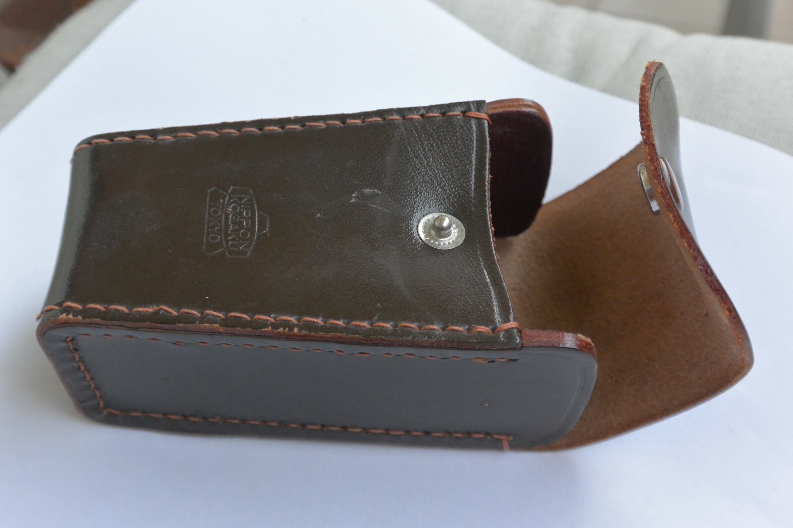 Original Leather Case Nippon Kogaku for Pocket Fan Flash Vintage