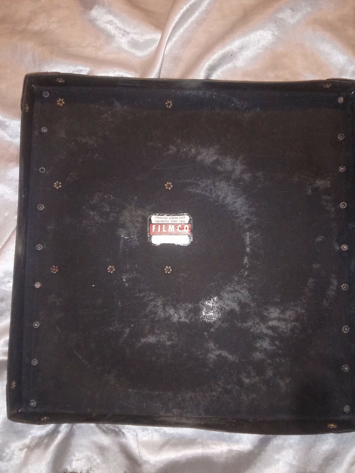 RARE VINTAGE SPAULDING FILM CO GENUINE HARD VULCANIZED TRUNK FILM CASE & REEL