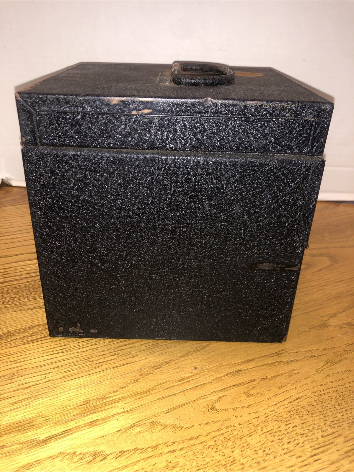 VINTAGE S-K TOOLS BLACK METAL FILM REEL BOX, CASE, TOOL BOX With Film Canisters