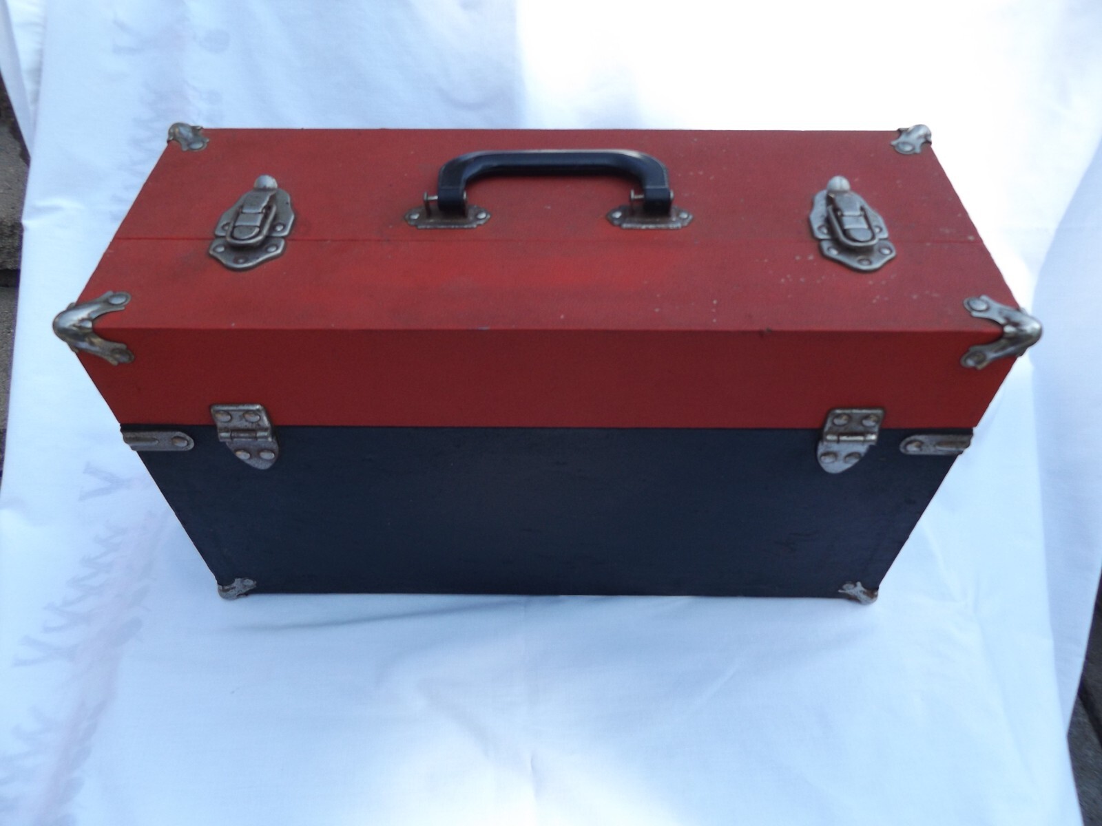 Vintage camera case for smaller camera.  Hard case with two compartments. Unique