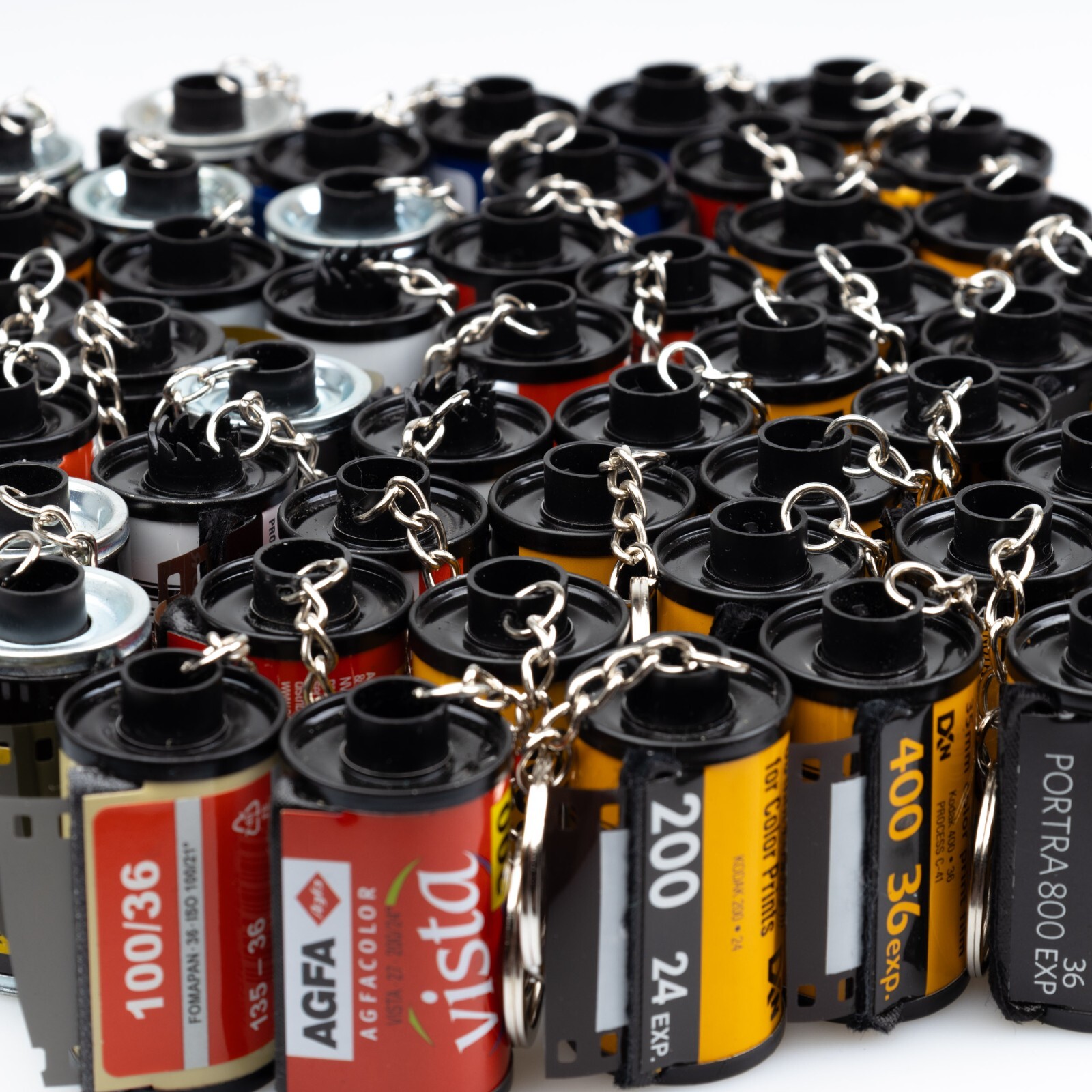 1pc Kodak Fujifilm Agfa Cinestill Ilford Keychain 35mm Film Canister Keyring