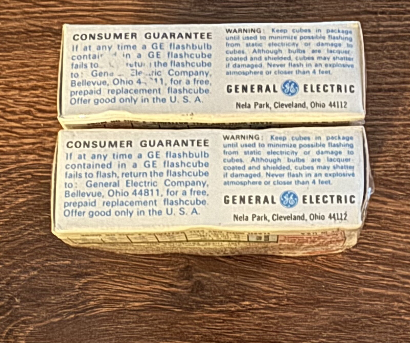 Vintage GE Flashcubes Original 2 Boxes Cubes, unopened,super cubes