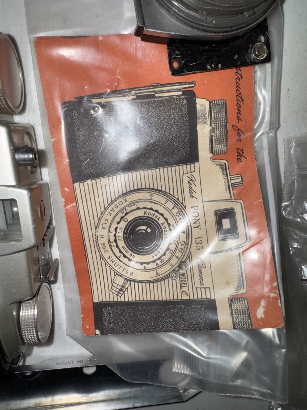 Kodak Pony IV Camera Parts Lot Body Back Cover Internal Parts Repair