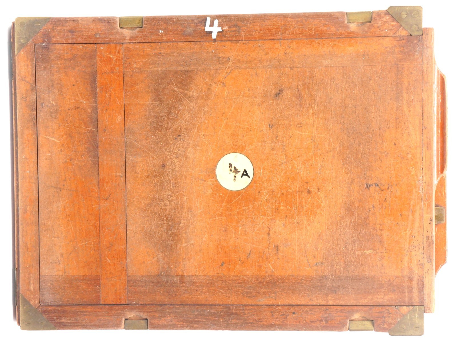 Antique German 18×24 Large Format Wooden Mahogany Brass Double Plate Film Holder