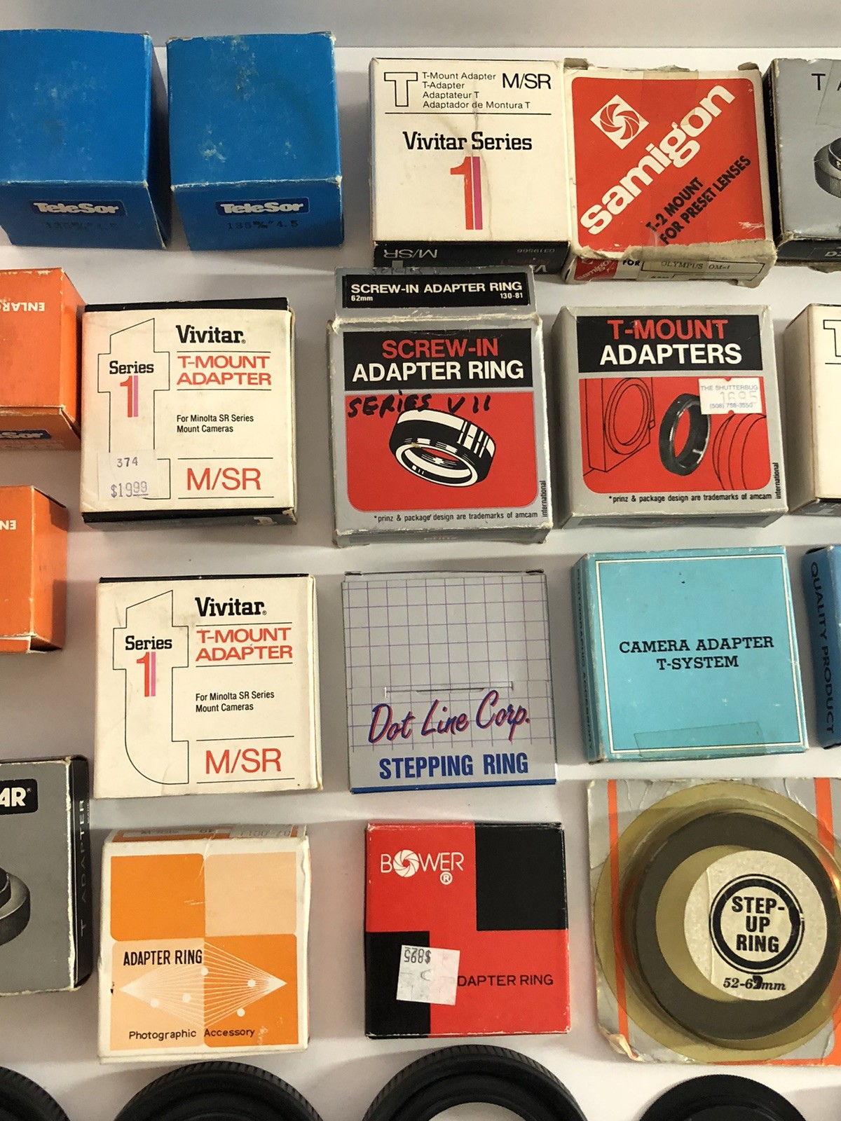 VTG Lot T Mount Camera Lens Adapter Rings Mix Vivitar TeleSor Bower Estate Find