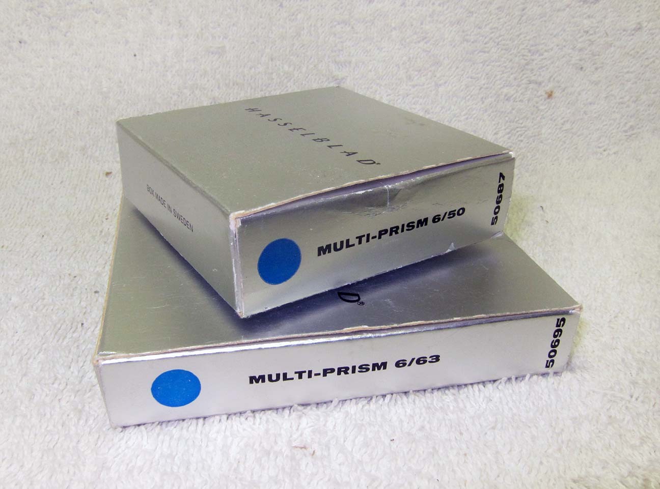 TWO Hasselblad/Zeiss MULTI-PRISM Filters 6/50 & 6/63 for 500 C/M. MINTY w/Box