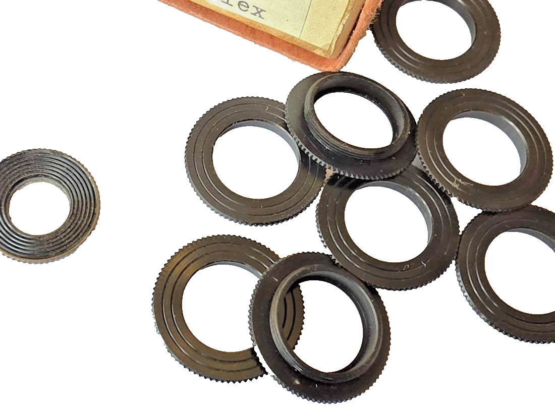 Zeiss Ikon Contaflex Spare Parts. 8 x Finder covers/rings + Finder Glass & Box