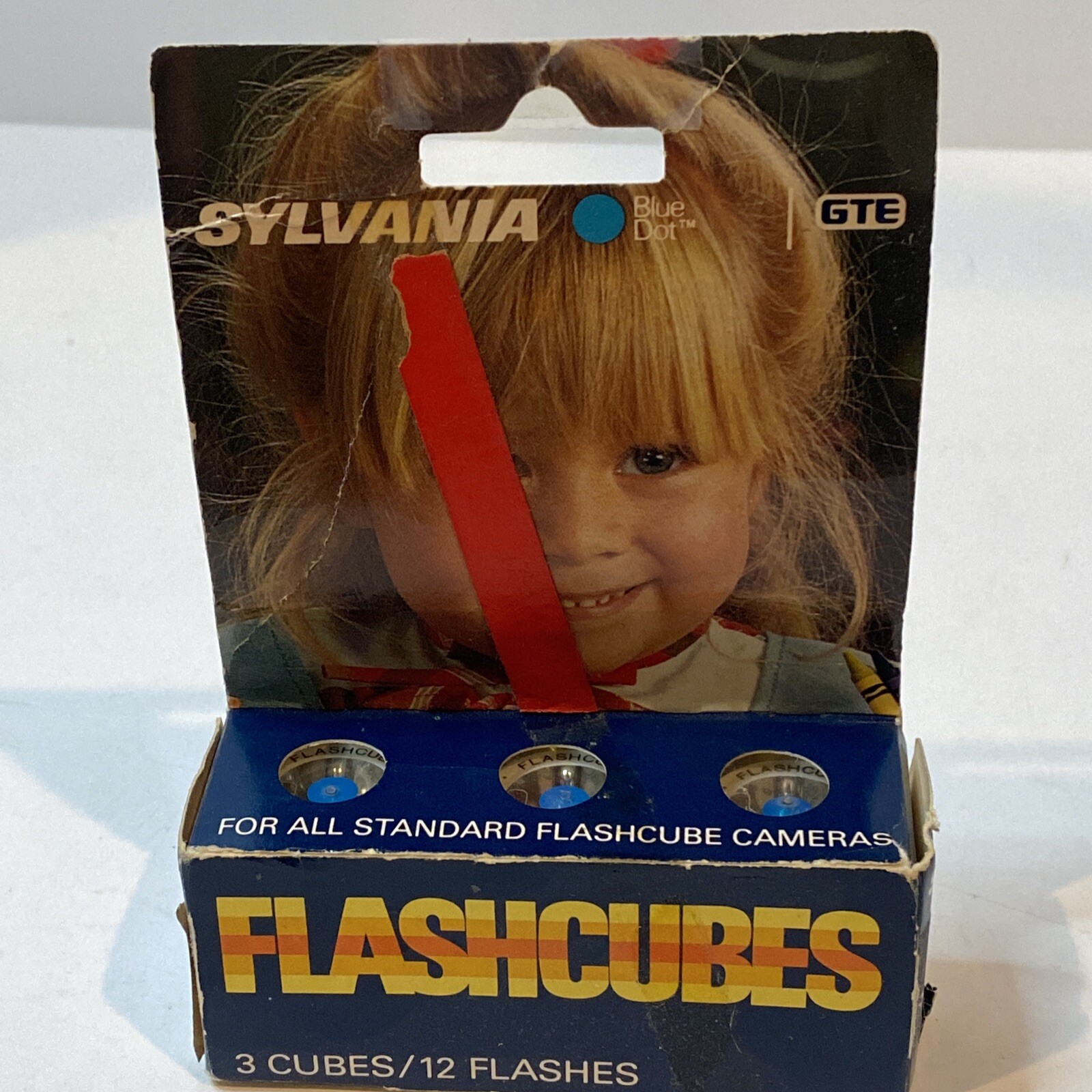 Vintage Sylvania Blue Dot Flash Cubes Pack of 3 Tubes 12 Flashes Sealed
