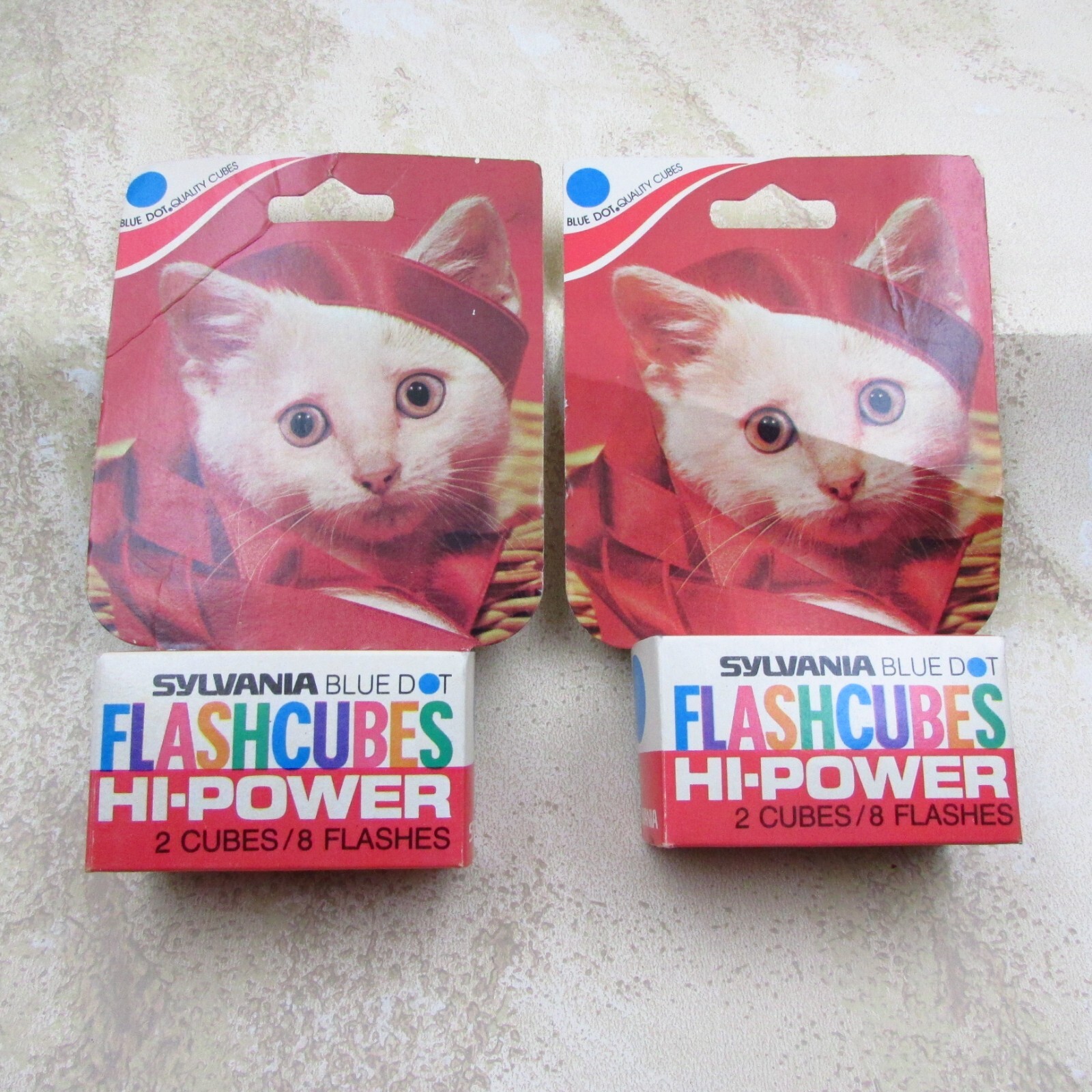 New Old Stock Sylvania Blue Dot HI-POWER 4 Cubes 16 Flashes, Flashcubes