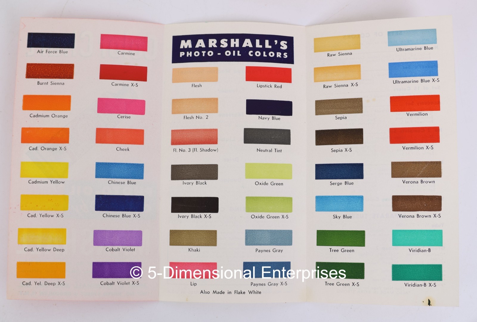 Vintage Marshall’s Photo-Oil Colors – Student Set In Box with Leaflets