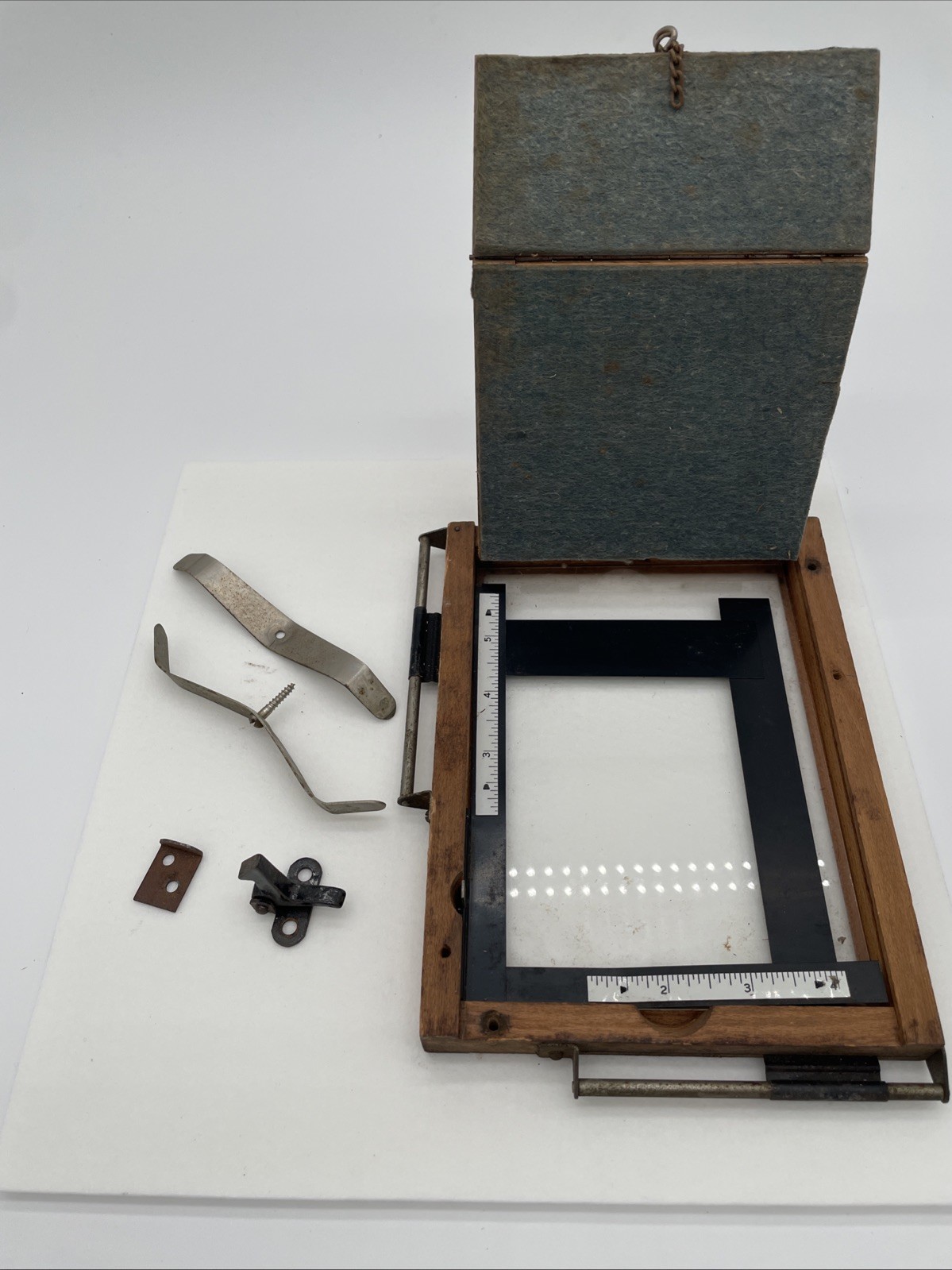 Vintage Wood Eastman Kodak Co. Contact Print Frame w/ Glass 3 7/8” x 5 1/2”