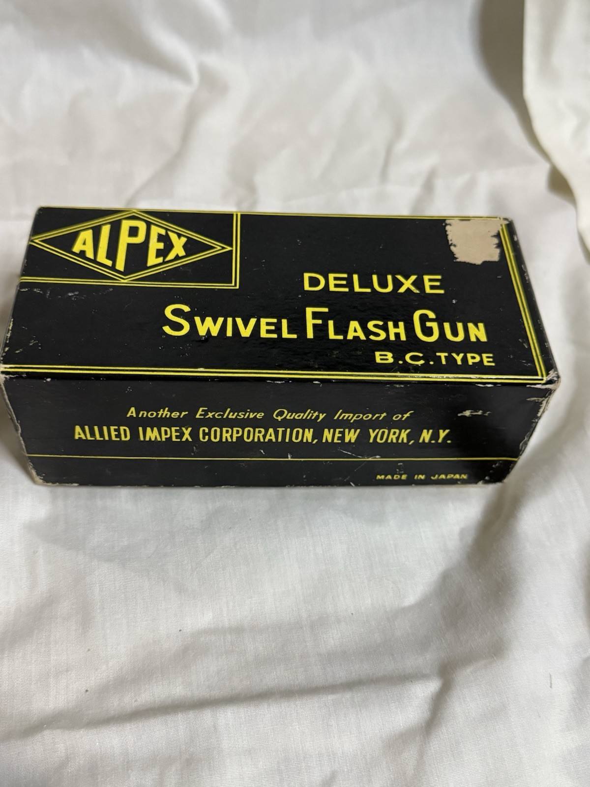 Alpex Deluxe Swivel Camera Flash Gun Vintage Original, B.C. Type