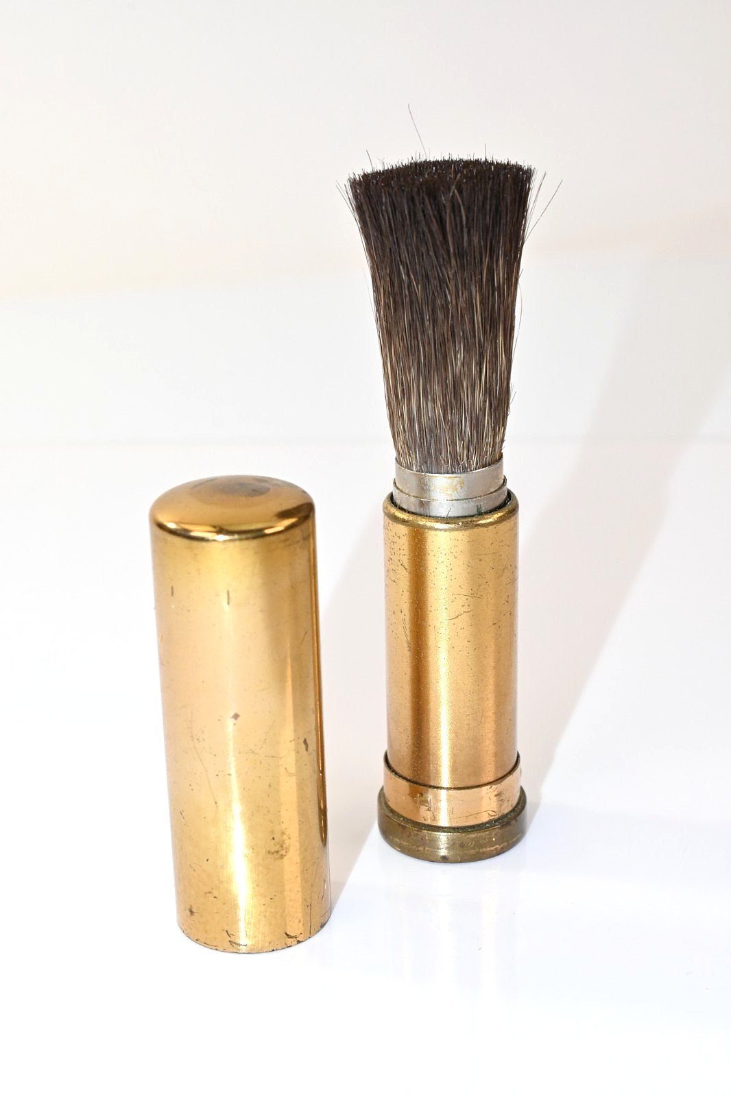 Vintage Retractable Lens Brush Brass Lipstick Style Camera MCM
