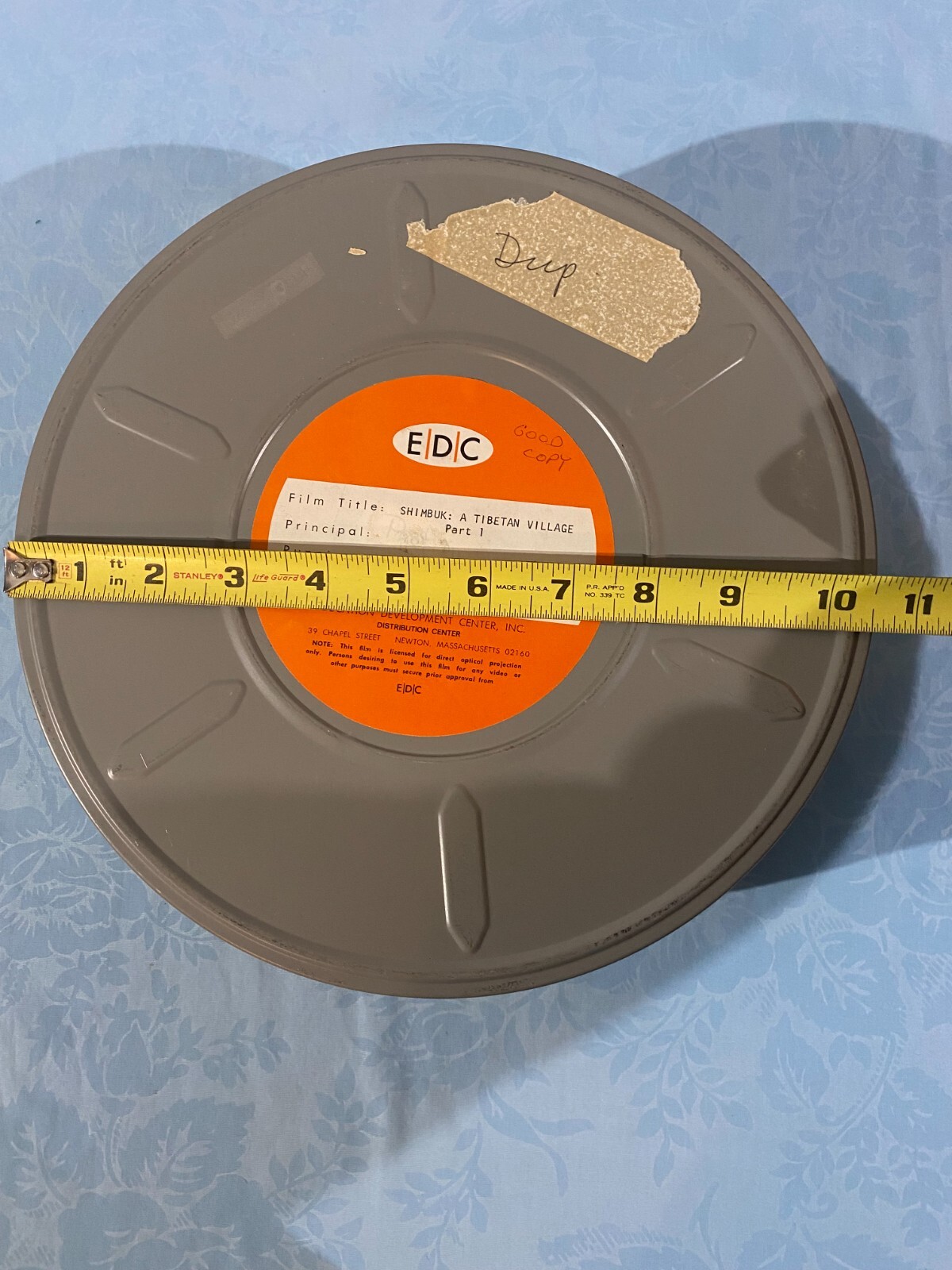 Vtg Set of 4 16mm Metal Film Reel 10 3/4in Canisters Art Decor u00087