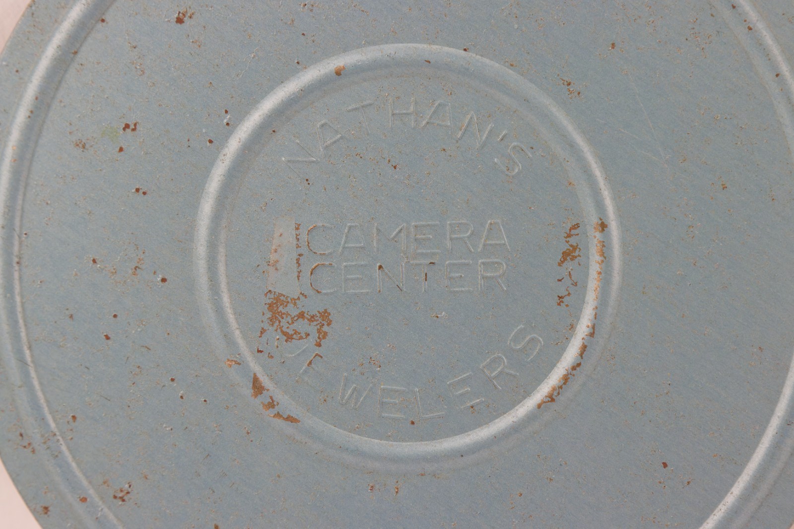 Nathan Jewelers Film Reel Can, 50’s / 60’s