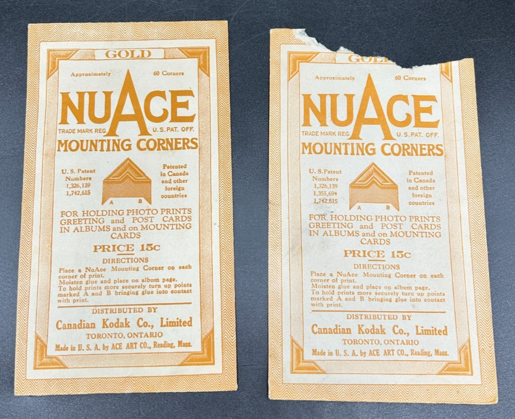 Lot of 6 Open Envelopes of Photo Corners – Vintage – Dennison – Nuage