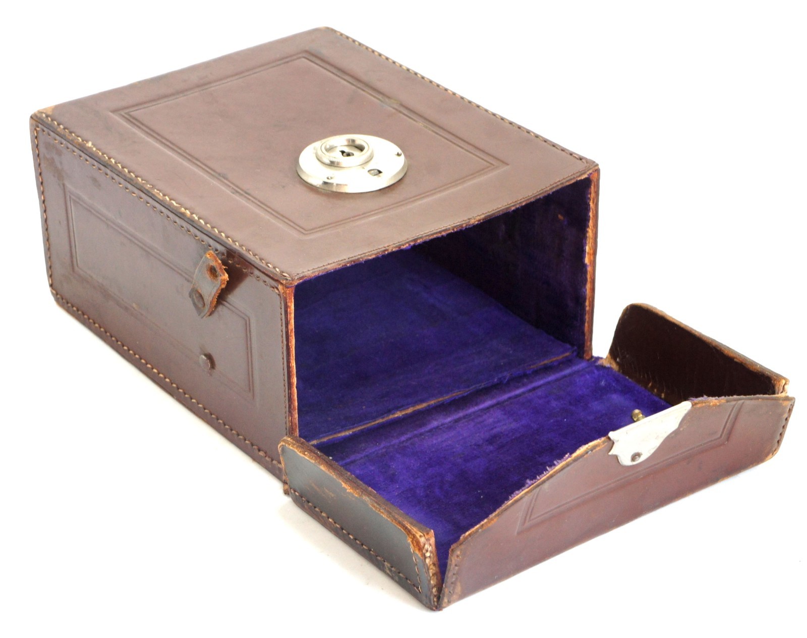 Antique Leather Camera Case 9×12 Velvet Lined for Zeiss Ikon Voigtlander ICA