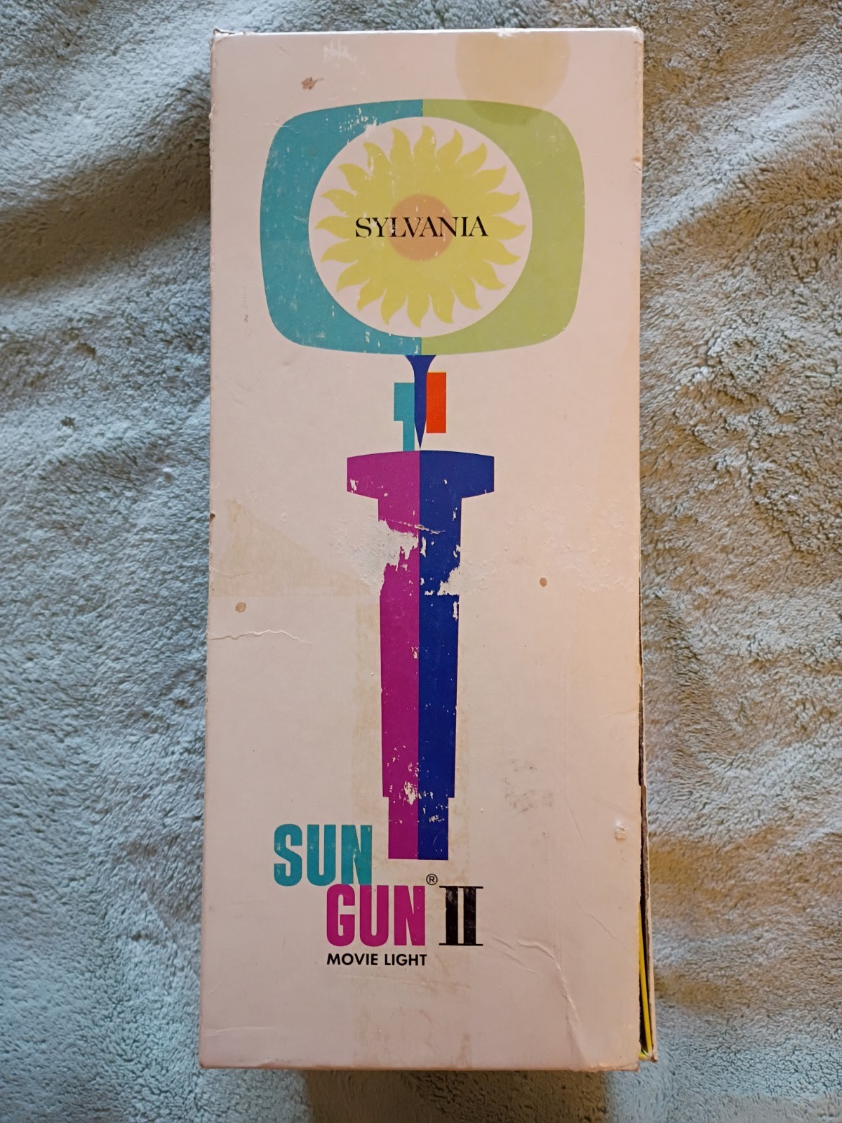 Vintage Sylvania Sun Gun II SG-55 Movie Light Tested Works Box Manual USA