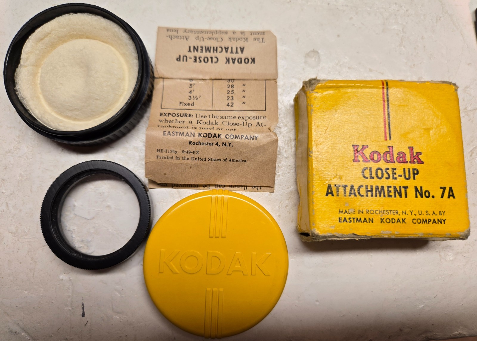 Vintage Eastman Kodak Close-Up Attachment No. 7A in Box w/ Case