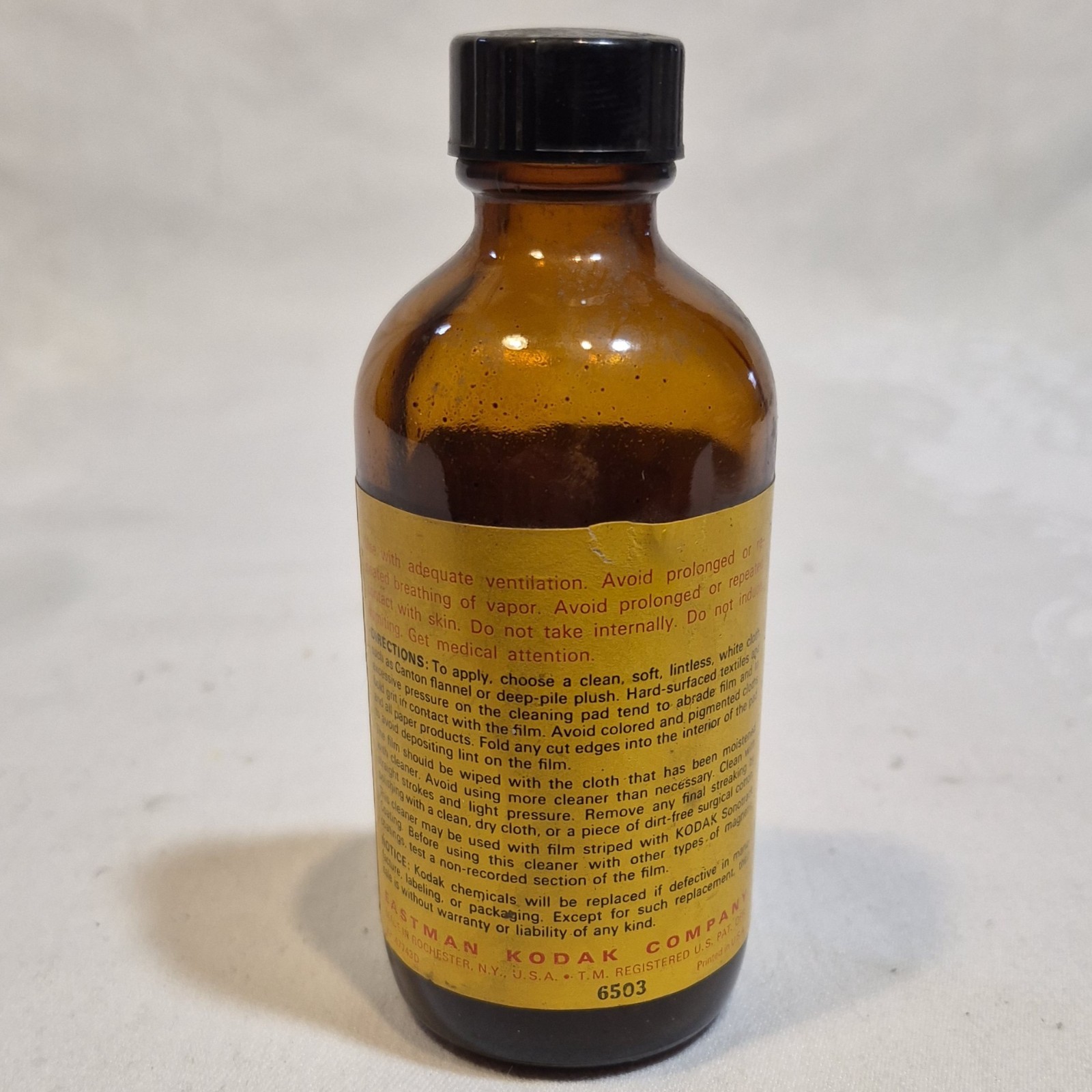 Kodak Film Cleaner 4oz Bottle 1/3 Full