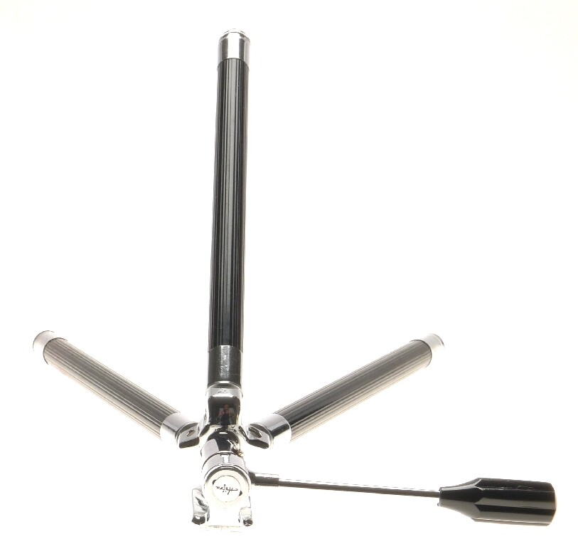 Hira extendable (ca.1m) table top fold-up compact tripod in pouch