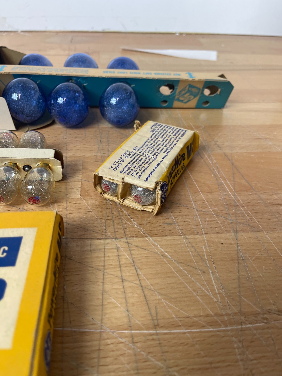 Vintage Flashbulb Lot GE PowerMite M2 M3 & Sylvania Blue Dot 25B Camera Bulbs