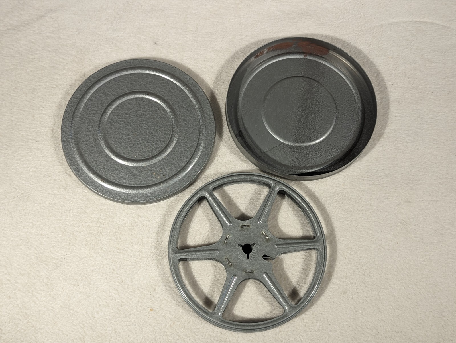 Vintage Kenco 8mm Film Canister 5″ EMPTY Reel Tin Canister Burlington Made USA