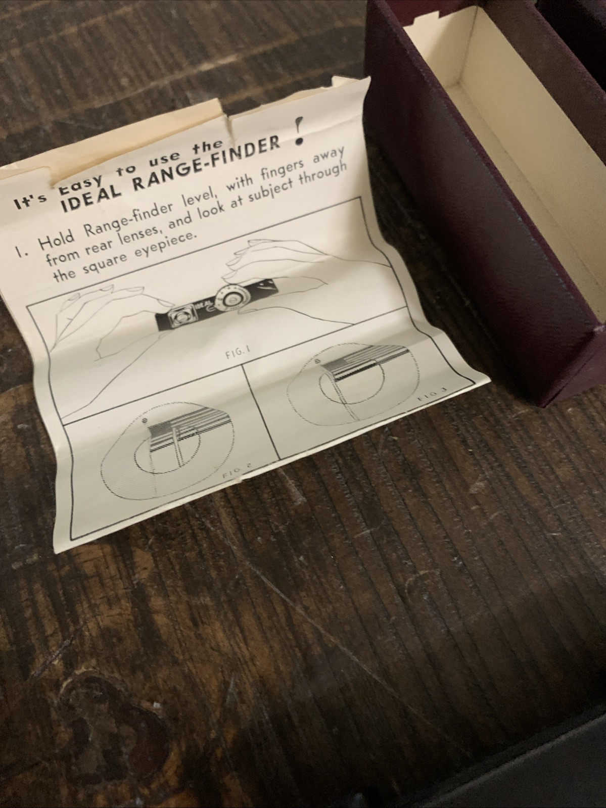Vintage Ideal Range Finder Federal Instrument Corp USA Long Island NY with Box