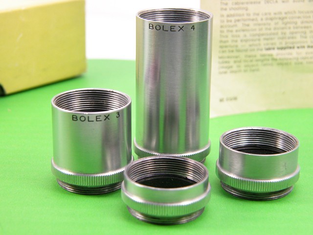 New BOLEX C-MOUNT EXTENSION TUBE SET For Bolex 16mm Macro Close-Up Filming Nice!