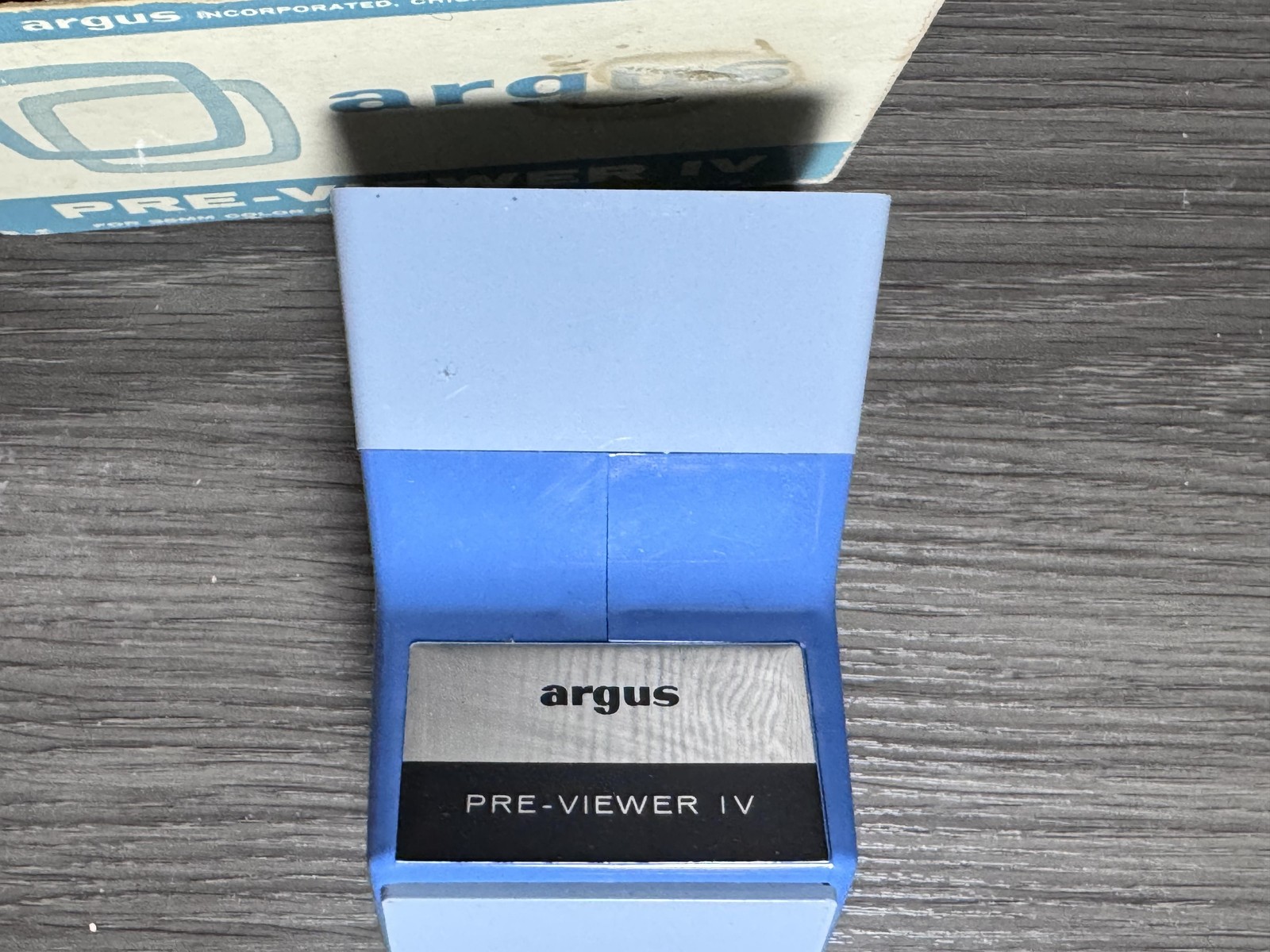 Vintage Argus Pre-Viewer IV Blue Slide Viewfinder 35mm 127 Color Slides USA