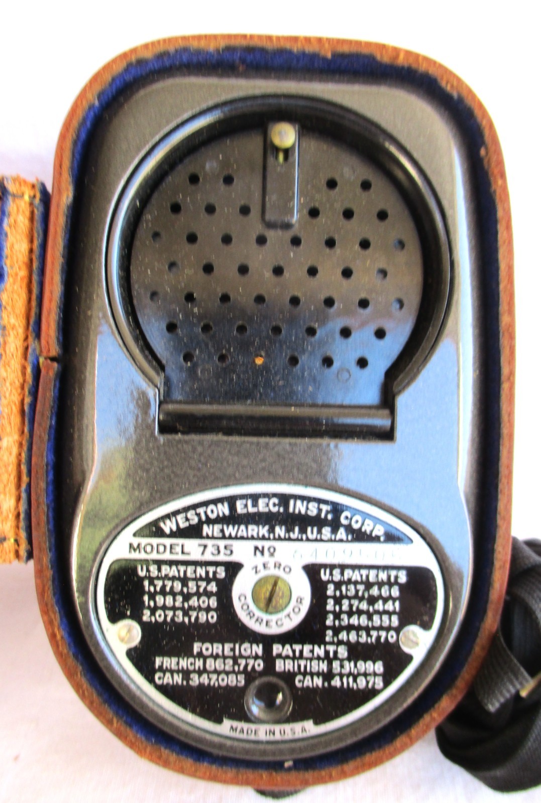 Vintage Weston Master II Model 735 Universal Exposure Meter in Leather Case