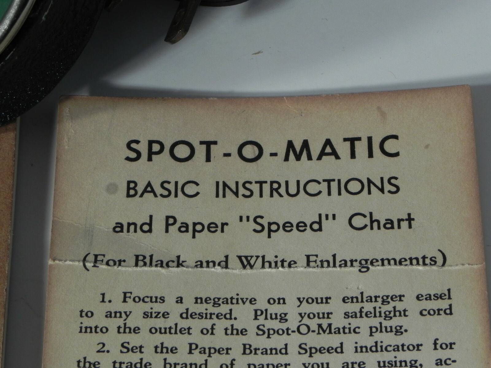 Vintage Kinnard Spot-O-Matic Black and White Photography Enlarging Meter