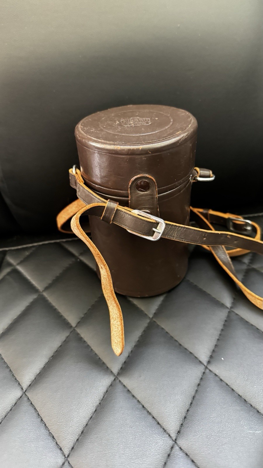 Vintage Nikon Tokyo Hard Leather Camera Lens Case Japan Original Shoulder Strap