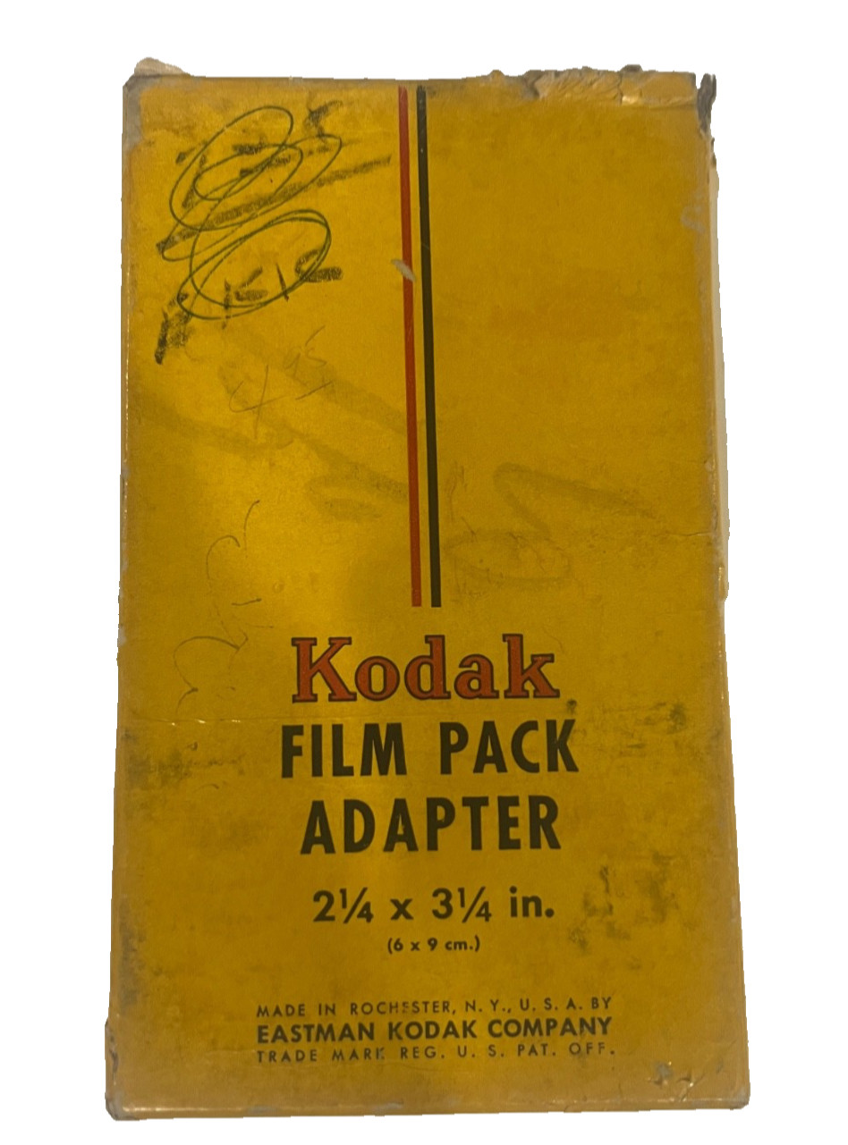 Vintage Kodak Film Pack Adapter 2 1/4 x 3 1/4 inch Vintage w/ Original Box READ